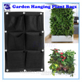 6 Pocket flower pots planter grow bag wall mount hanging seed planter